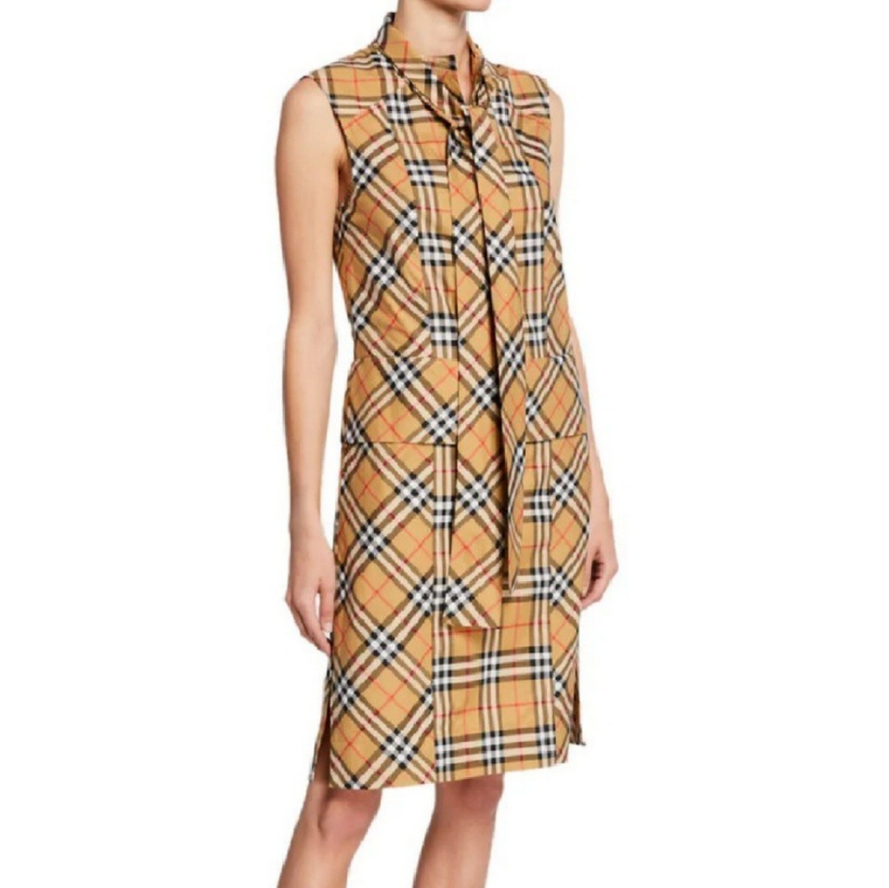 Burberry Neck Tie Dress
